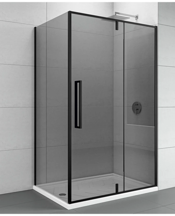 Tuš kabina COPEN AB.BLACK 1000x800x2000 dark st.6mm sa pi.vr. crni mat ram