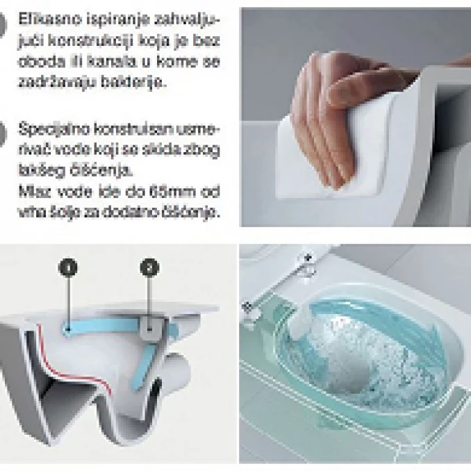 Konzolna šolja HATRIA NEXT rimless