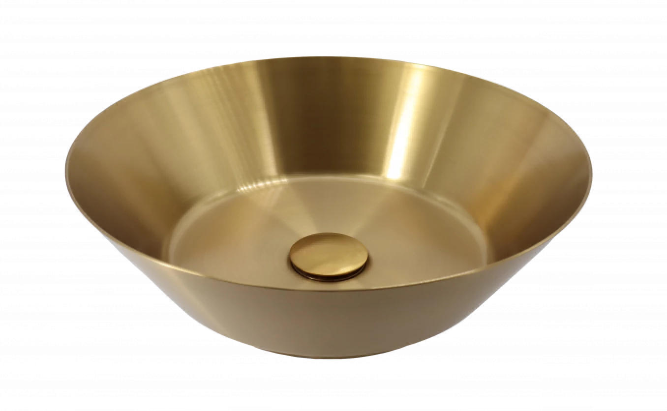 Metalni lavabo COPEN nadgradni 400x125mm brušeni mesing