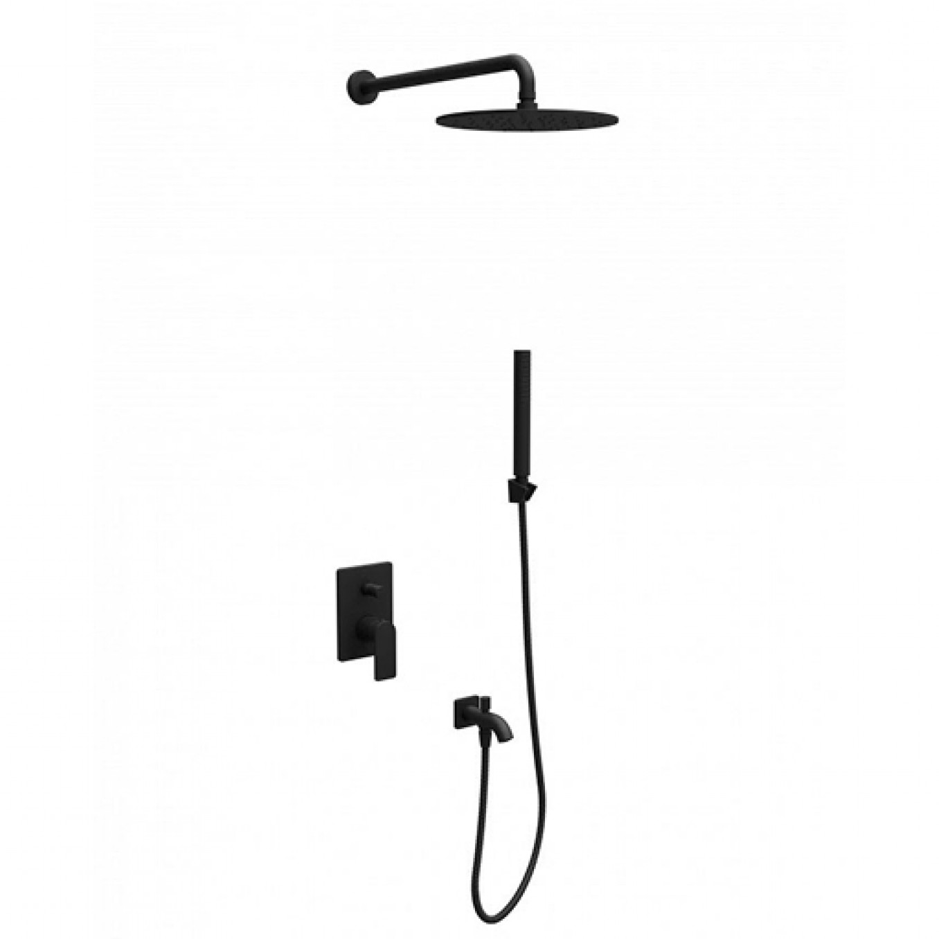 Ugradna baterija sa tuš setom 3 COPEN NOOK mat crna