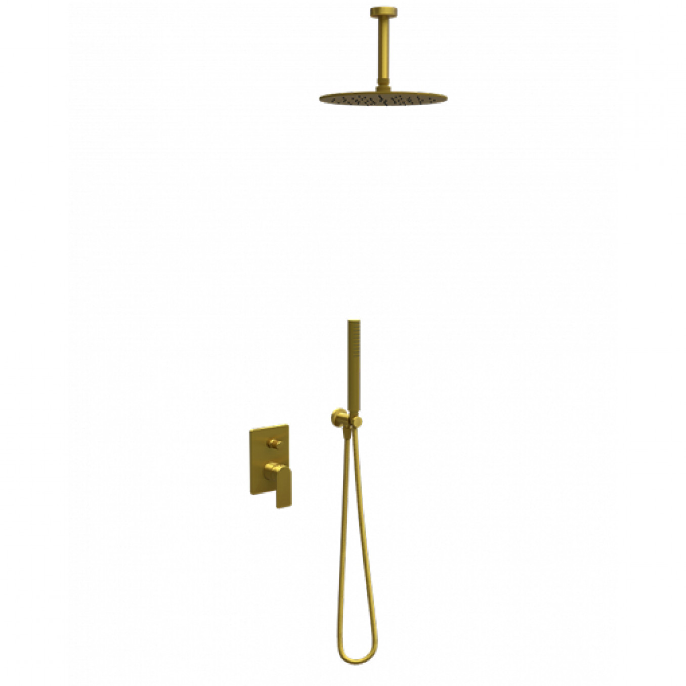 Ugradna baterija sa tuš setom 5 COPEN NOOK brueno zlato