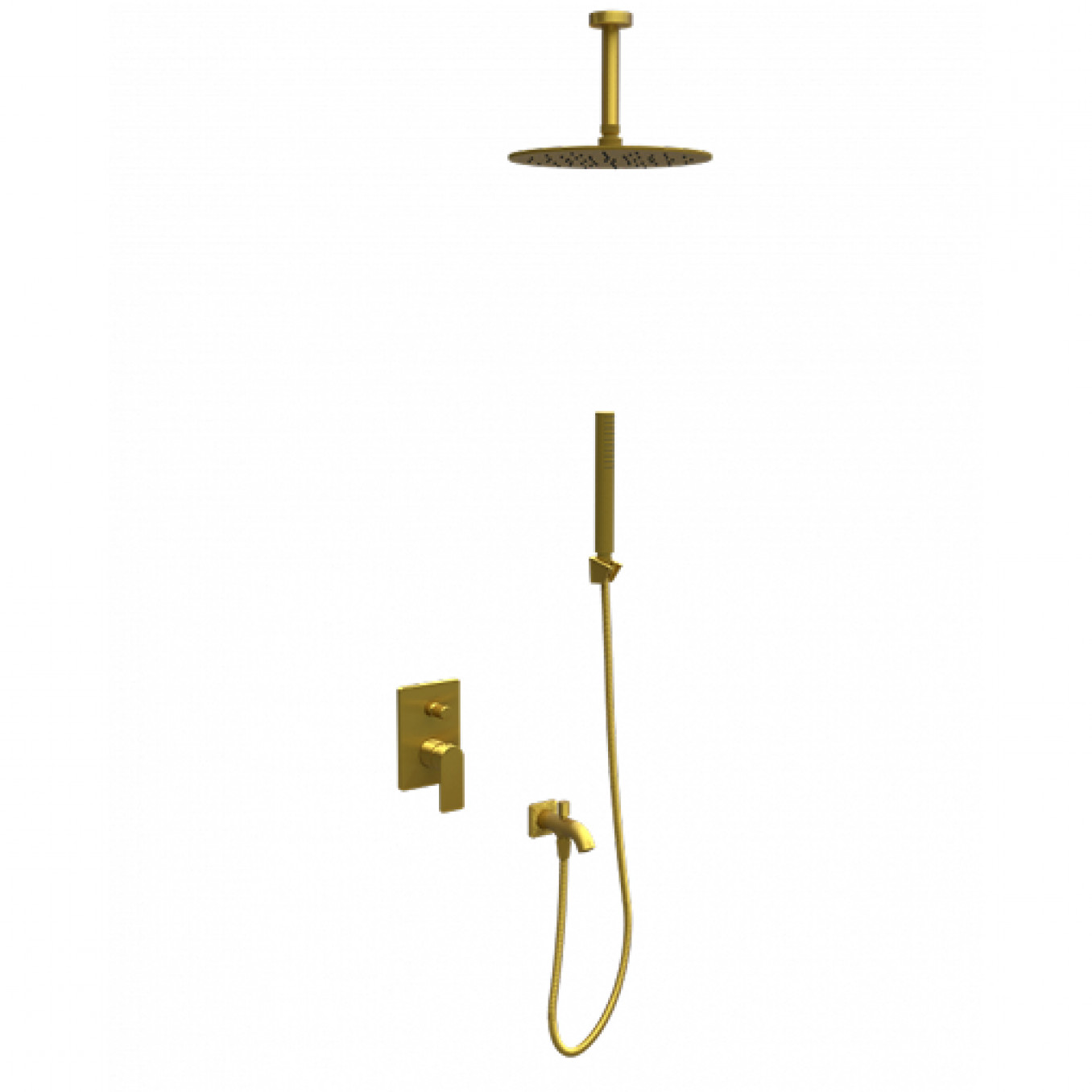 Ugradna baterija sa tuš setom 7 COPEN NOOK brueno zlato