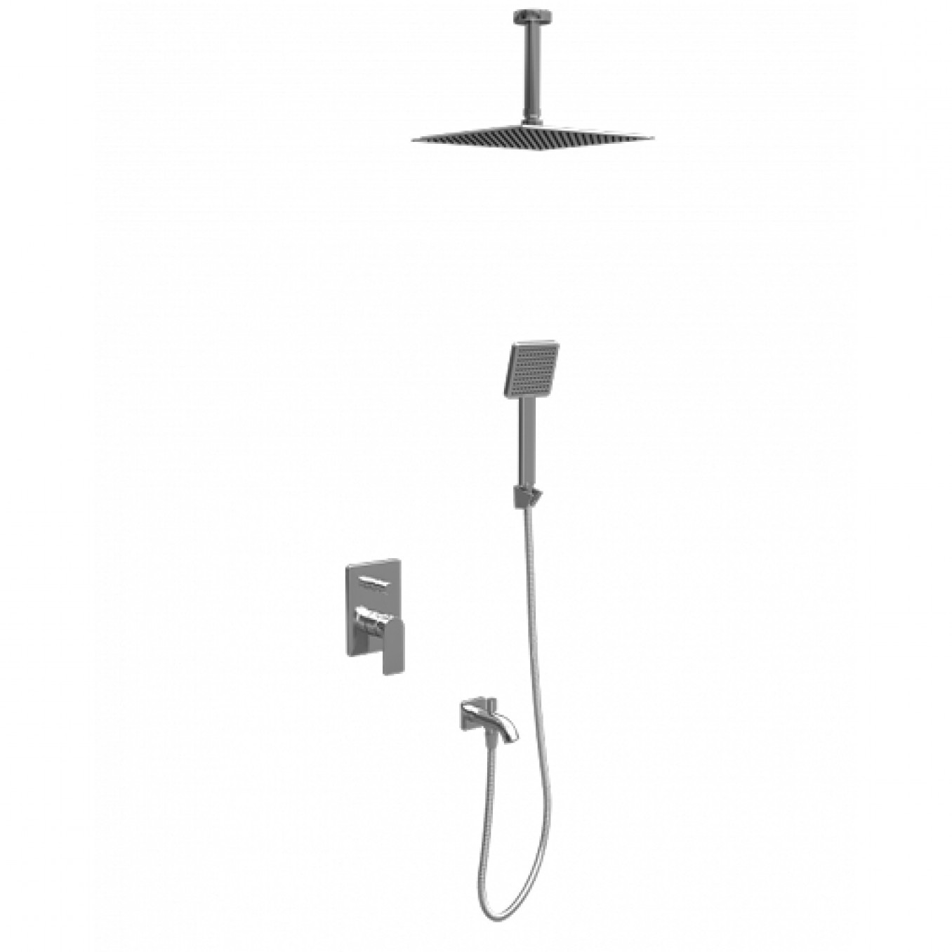 Ugradna baterija sa tuš setom 8 COPEN NOOK hrom