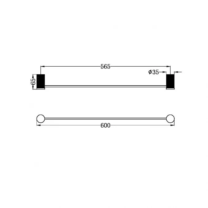 Držač peškira COPEN DIAMOND 600mm rosegold