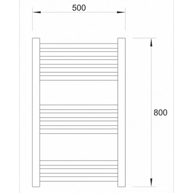 Sušač WARME WERRA 500x800 mat crni
