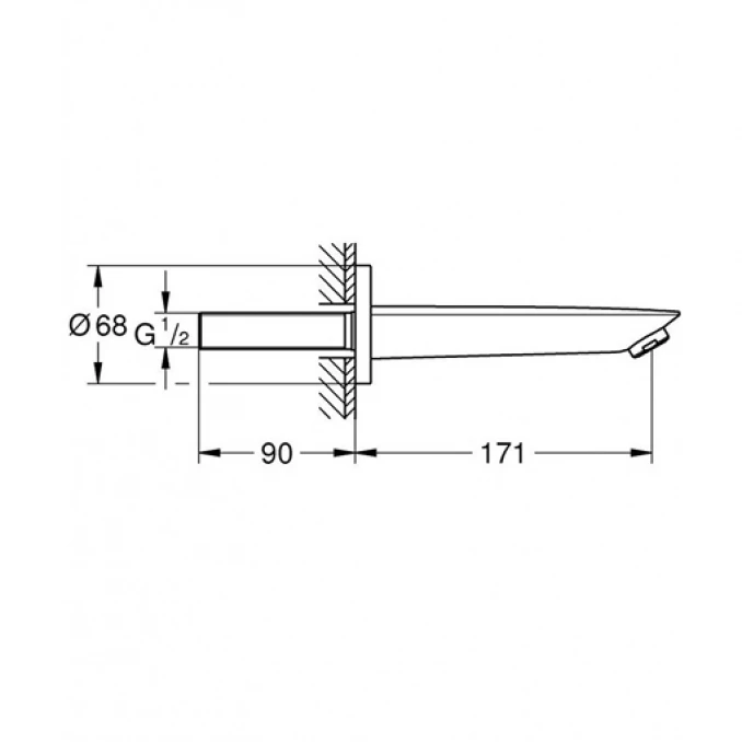 Izliv GROHE BAUCOSMOPOLITAN 171mm