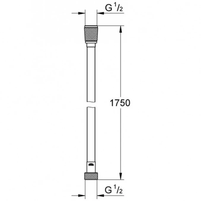 Tuš crijevo GROHE SILVERFLEX 1750mm hard graphite