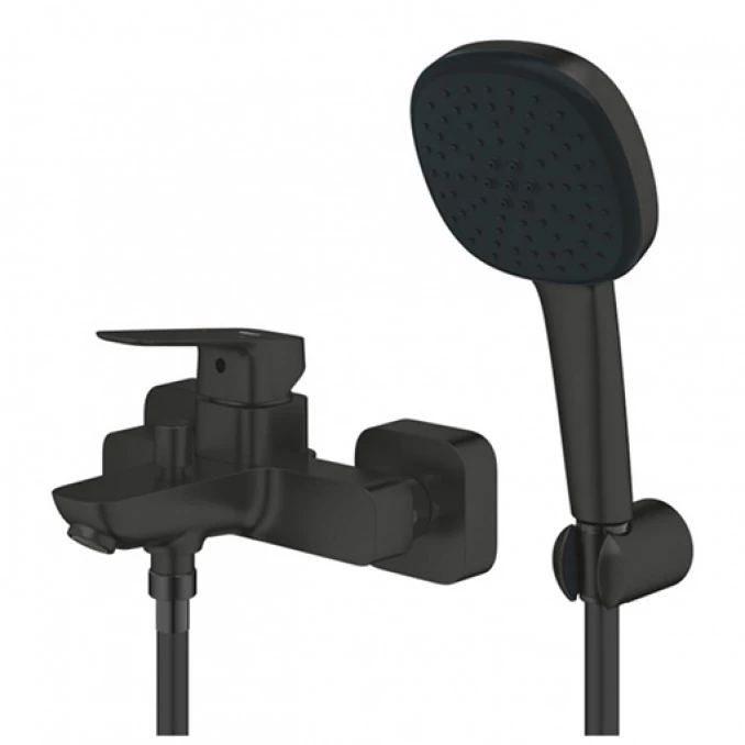 Baterija za kadu GROHE CUBEO sa tuš setom matt black