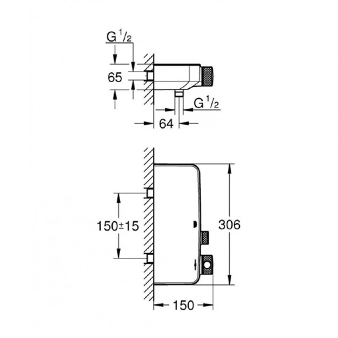 Termostatska baterija za tuš GROHE GROTHERM SMARTCONTROL