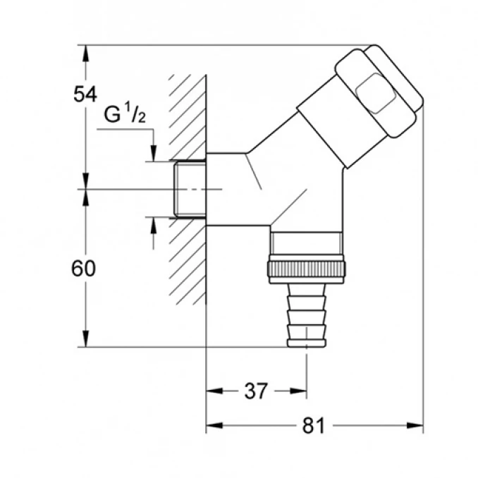 EK ventil GROHE za ve mainu 1/2