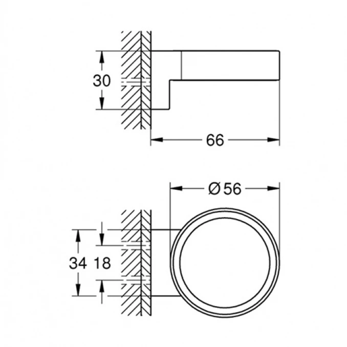 Držač GROHE SELECTION hard graphite