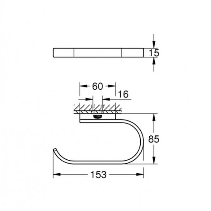 Držač toalet papira GROHE SELECTION cool sunrise