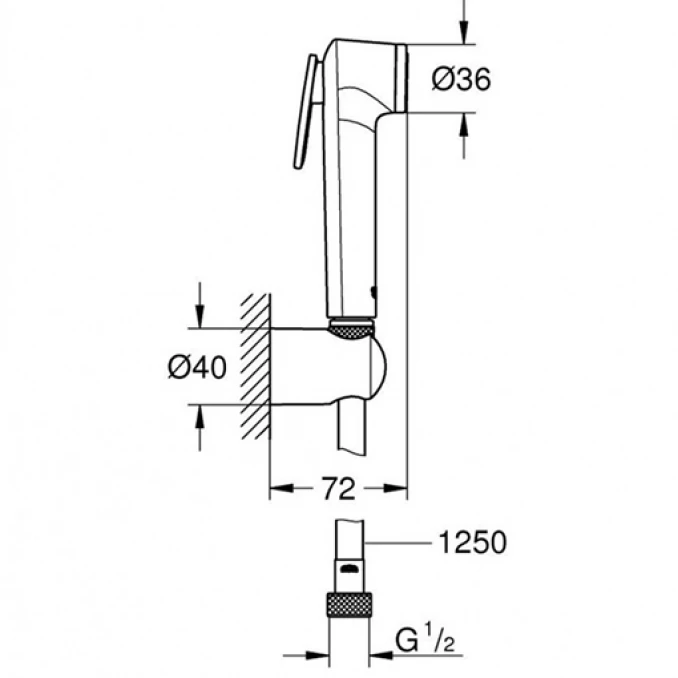 Higijenski set GROHE TEMPESTA-F TRIGGER SPRAY 30