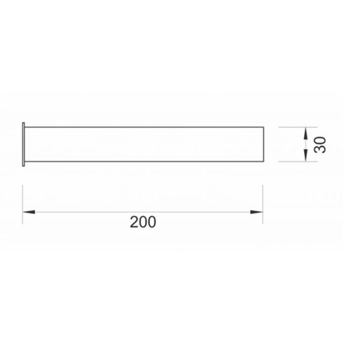 Nastavak sifona COPEN 20cm mat crni