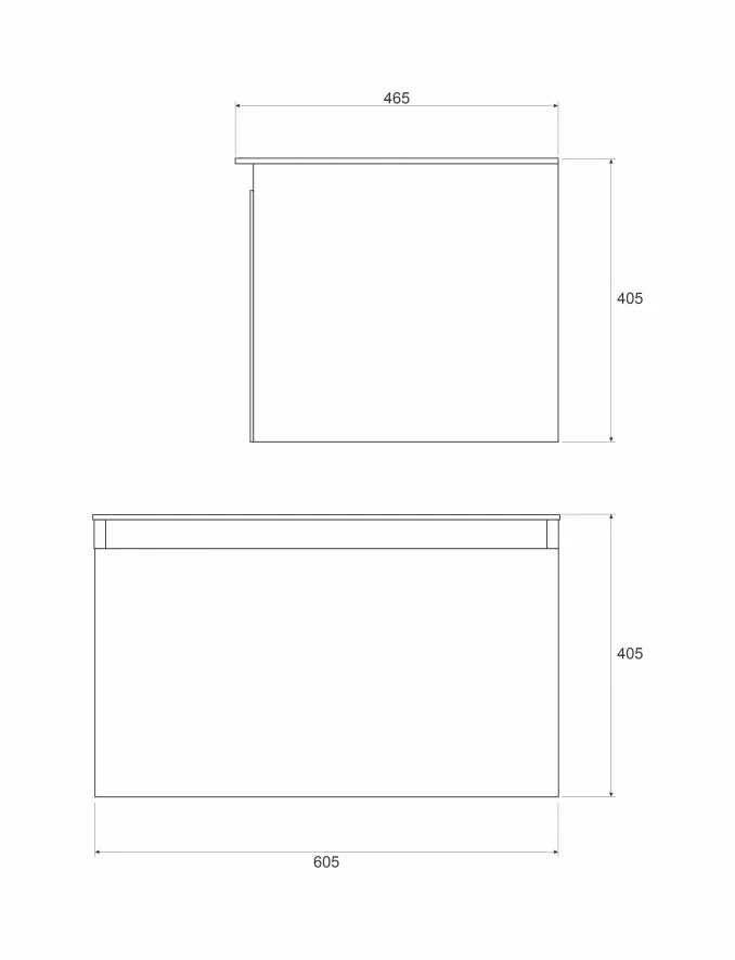 Ormarić LINEART TISA 600 white sa bijelom nadgradnom pločom