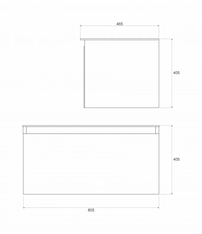 Ormarić LINEART TISA 800 white sa bijelom nadgradnom pločom