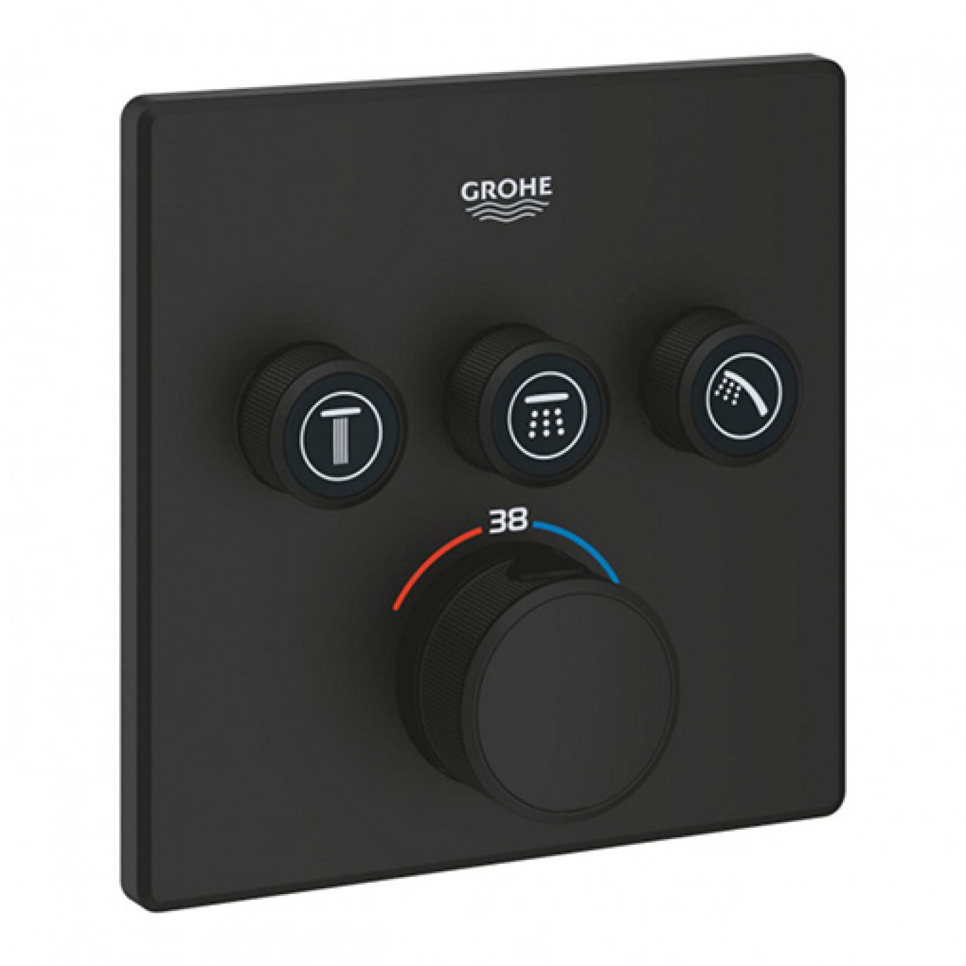 Termostat maska GROHE GROTHERM SMARTCONTROL 3F četvrtasta phantom black