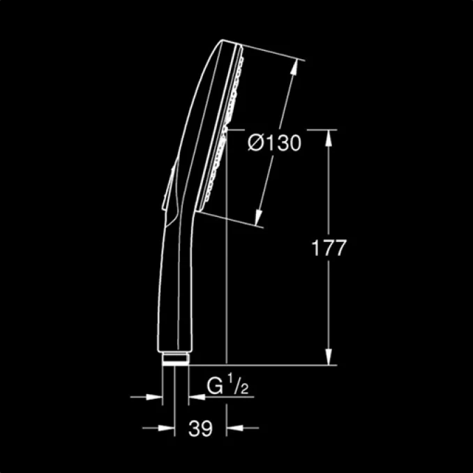 Tuš ručica GROHE RAINSHOWER SMARTACTIVE 130 3F brushed hard graphite