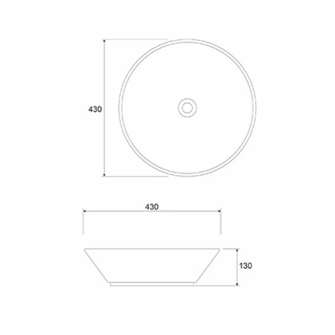Lavabo COPEN nadgradni 430x430x130 matt gray