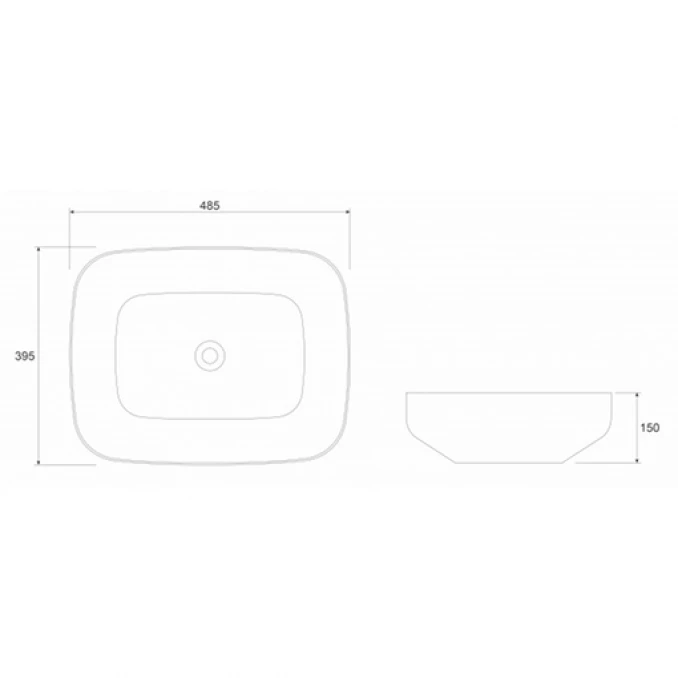 Lavabo COPEN nadgradni 485x395x150