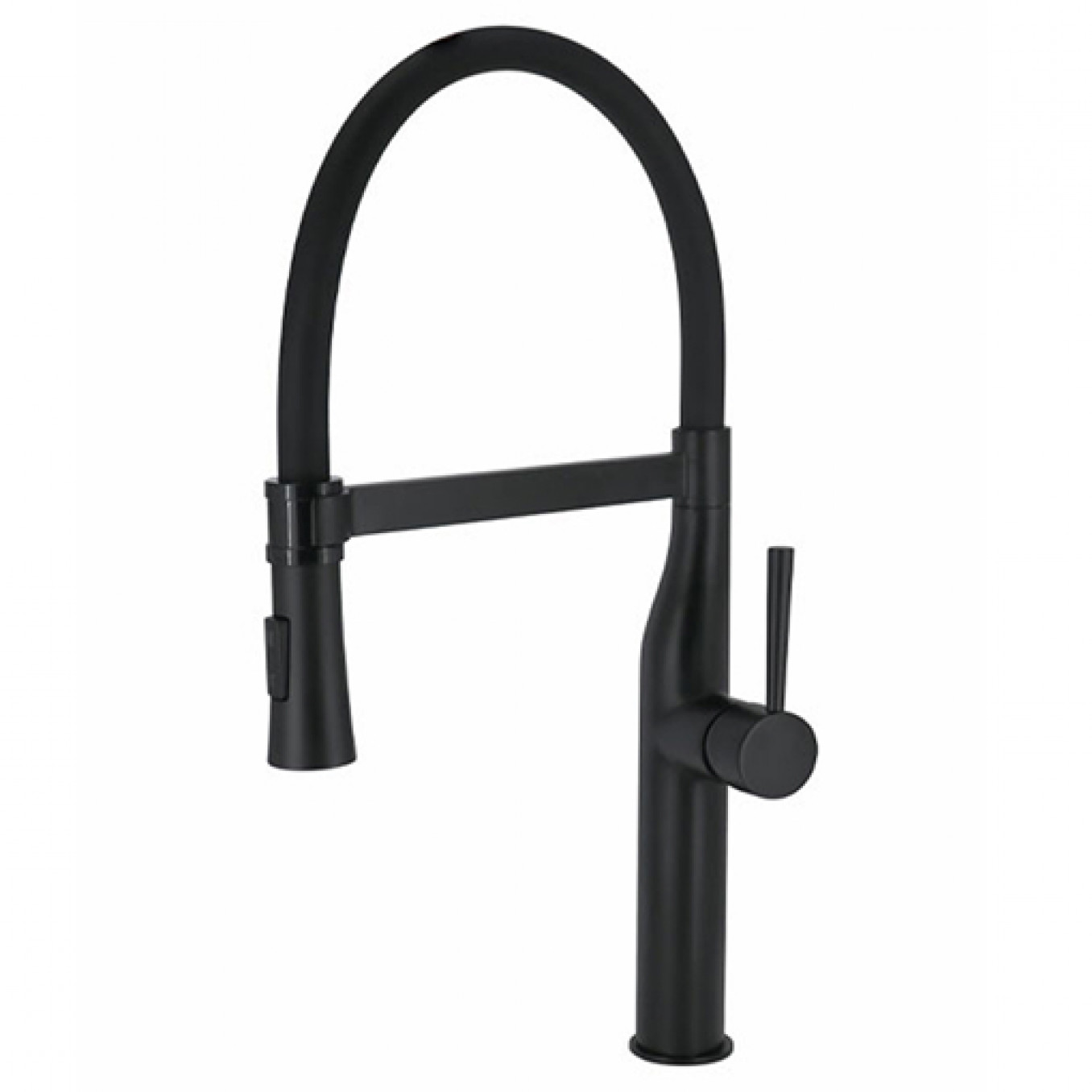 Jednoručna baterija za sudoperu COPEN PEPPER A sa flex lulom 2F mat crna sa 3 cijevi