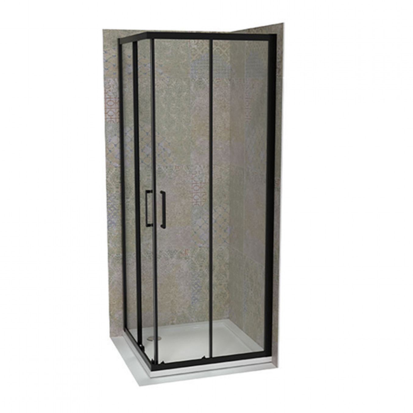 Tuš kabina COPEN ATLAS PRO 800x800x1950 mat crna. staklo 6mm providno