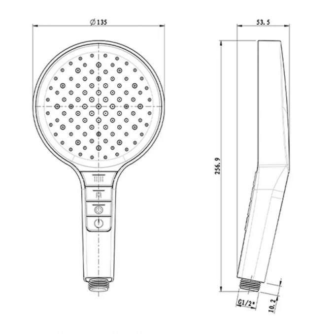 Tuš ručica COPEN 3F 120mm rose gold