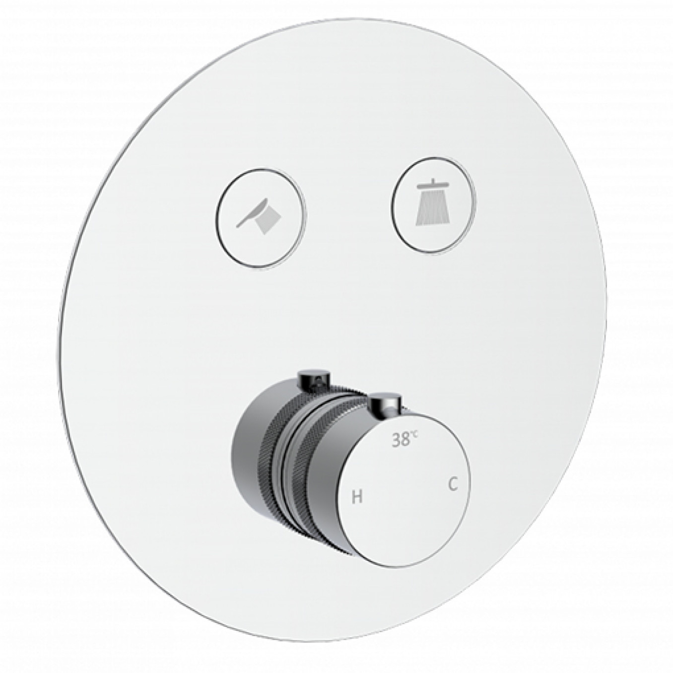 Maska termostatske baterije COPEN CoolTouch okrugla hrom