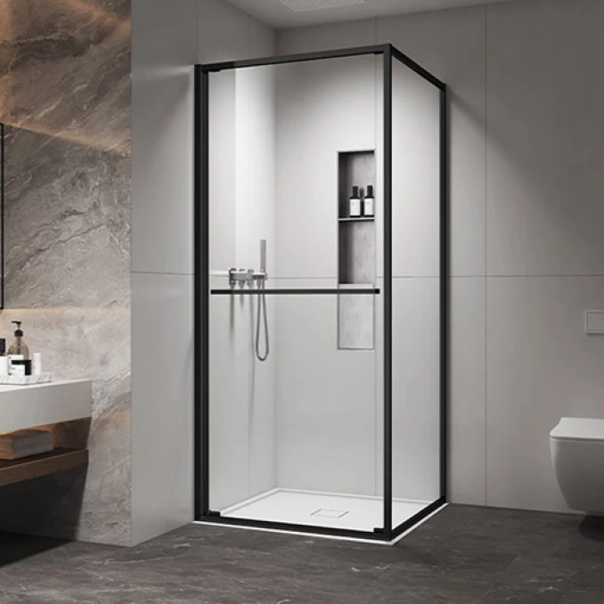 Tuš kabina COPEN ATLAS PRO 1V 800x800x2000 mat crna. staklo 6mm providno