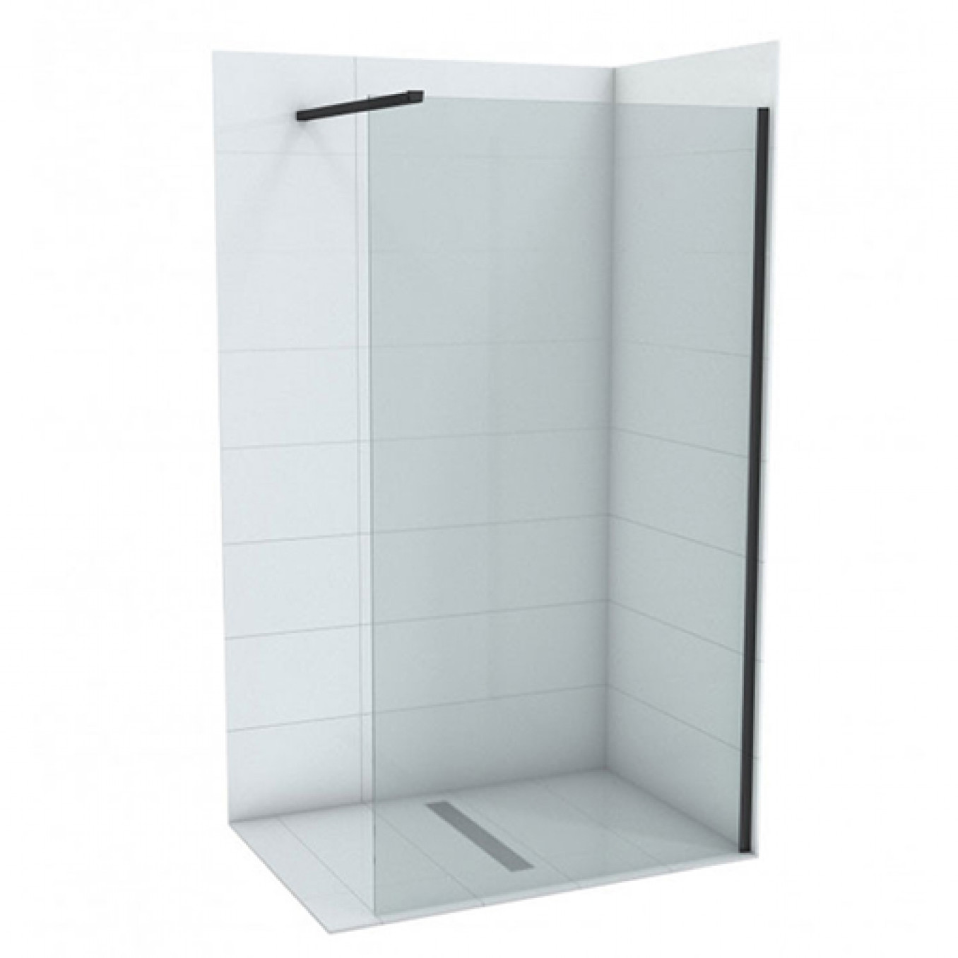 Walk-in COPEN MONTE 700x2000 8mm staklo. mat crni