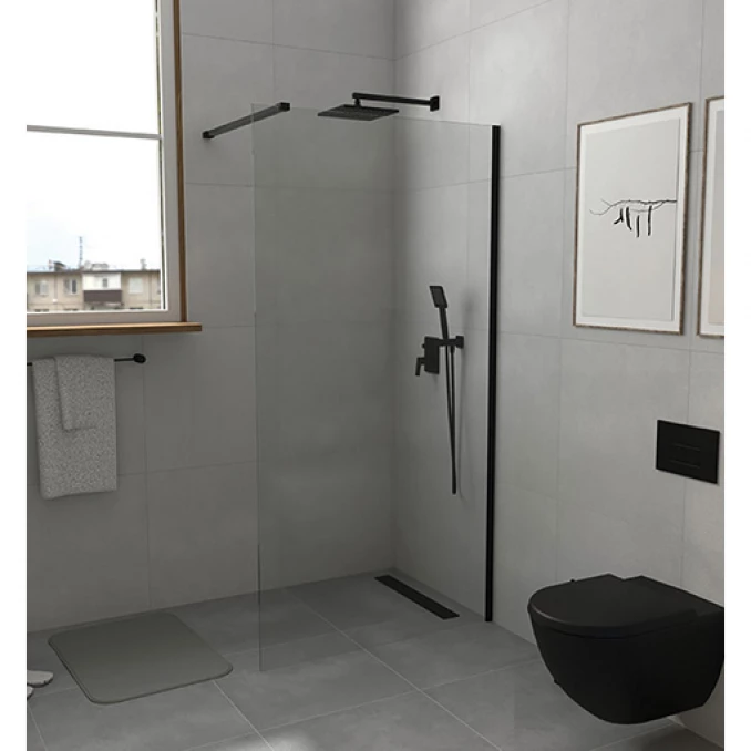 Walk-in COPEN MONTE 900x2000 8mm staklo. mat crni