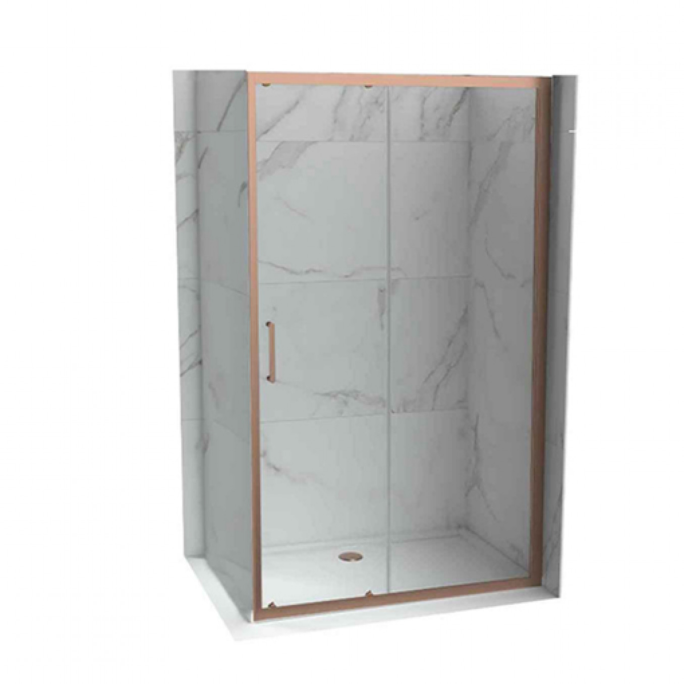 Stakleni paravan COPEN ATLAS PRO 1000x1950 rose gold. staklo 6mm providno