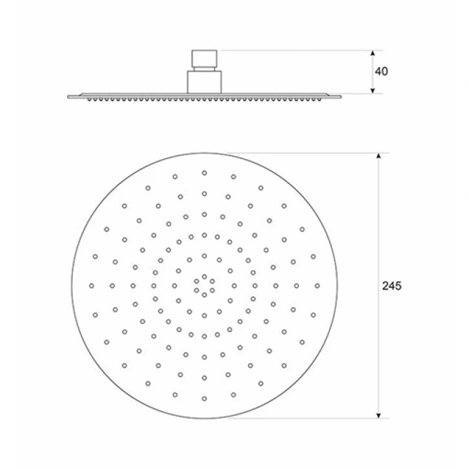 Ruža tuša COPEN fi250mm hrom S/S304