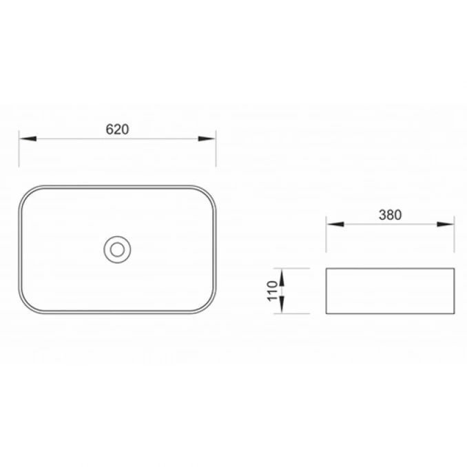 Lavabo nadgradni MINOTTI 600x370x110