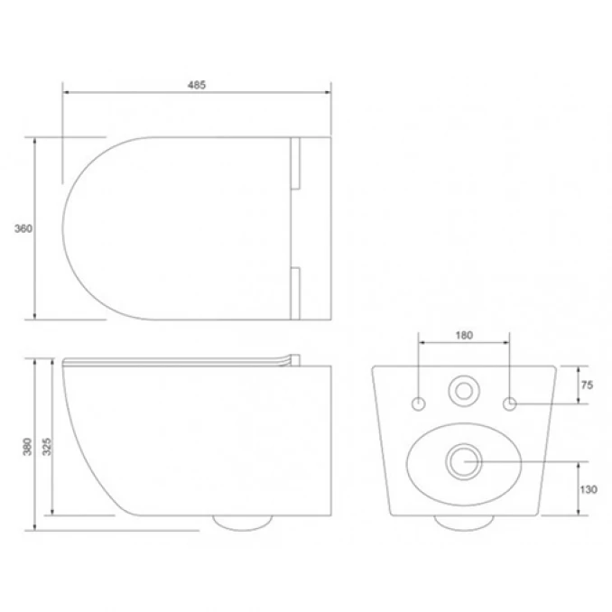 Konzolna šolja OPTIMO rimless sa duroplast soft close wc daskom