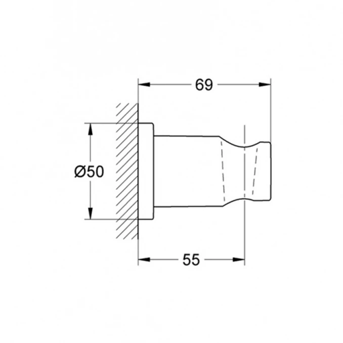 Držač tuš ručice GROHE RAINSHOWER brushed hard graphite