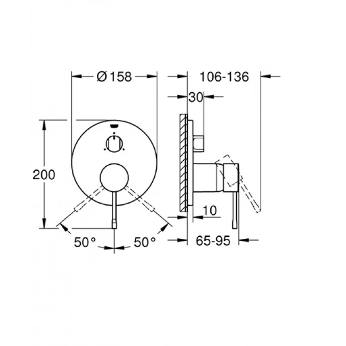 Maska ugradne baterije GROHE ESSENCE 3F