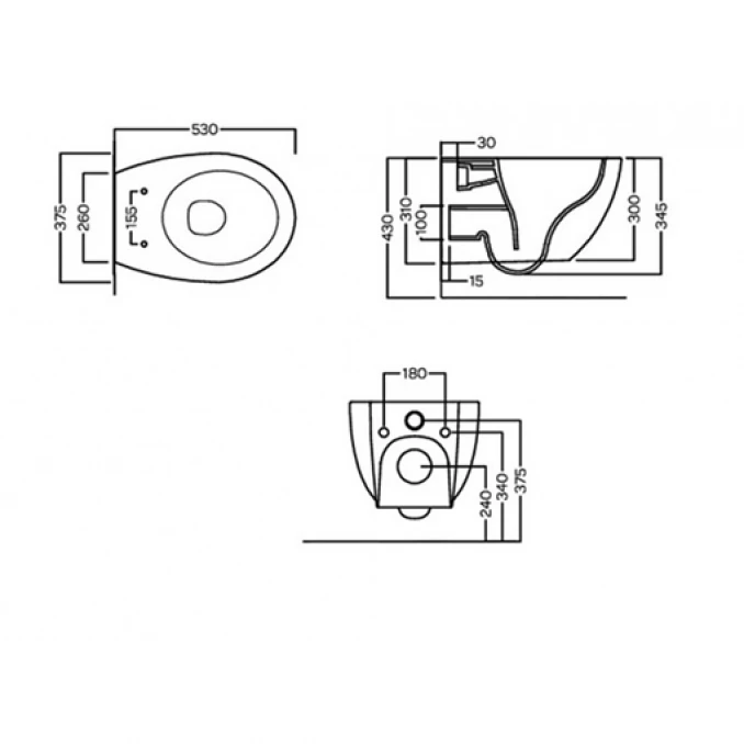 Konzolna šolja HATRIA PLANETA vortex black matt