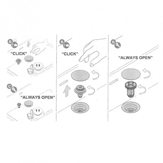 Pop-up HATRIA 5/4 sa prelivom i keramičkom kapom fi71mm glossy petrol