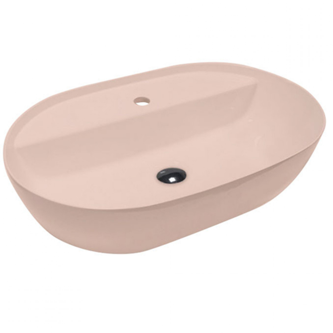Lavabo HATRIA HAPPYHOUR SLIM 12:00 570x380 glossy pink-powder