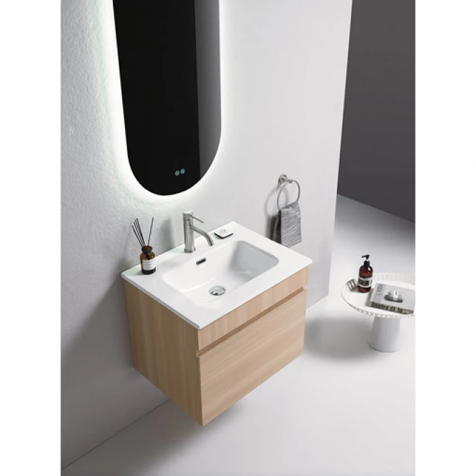 Toaletni ormarić UNILINE LUMA 600 BRW sa lavaboom. soft close fioka 613x464x480