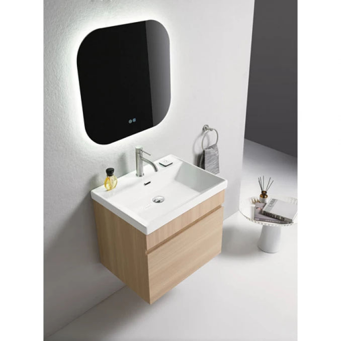 Toaletni ormarić UNILINE LUMA 601 BRW sa lavaboom. soft close fioka 605x463x480