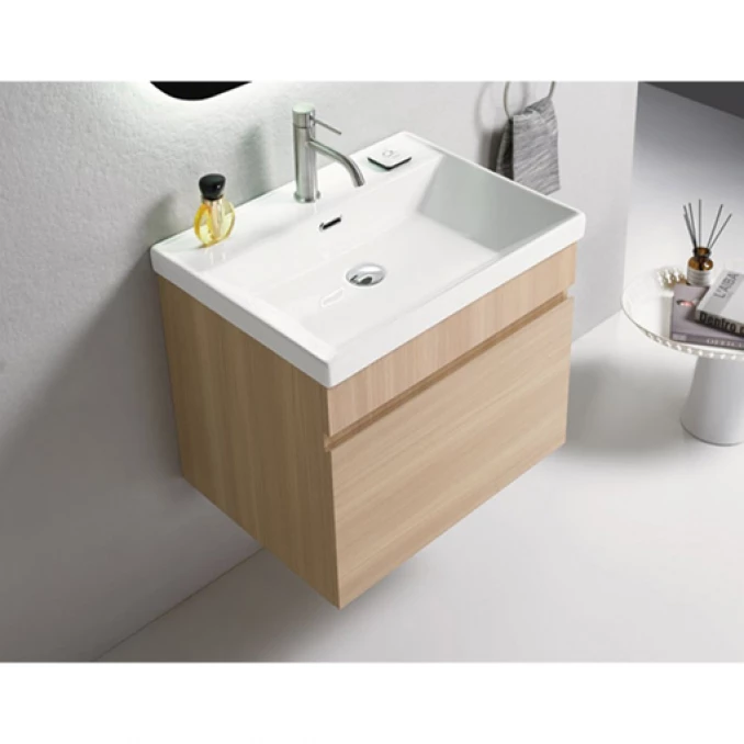 Toaletni ormarić UNILINE LUMA 601 BRW sa lavaboom. soft close fioka 605x463x480