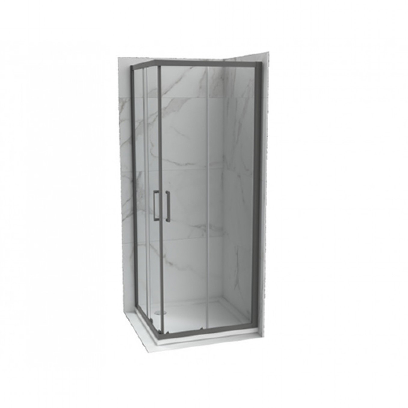 Tuš kabina COPEN ATLAS PRO 900x900x1950 gunmetal. staklo 6mm providno