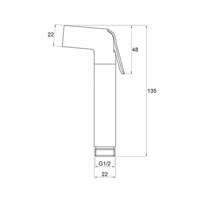 Tuš ručica COPEN higijenska mat crna