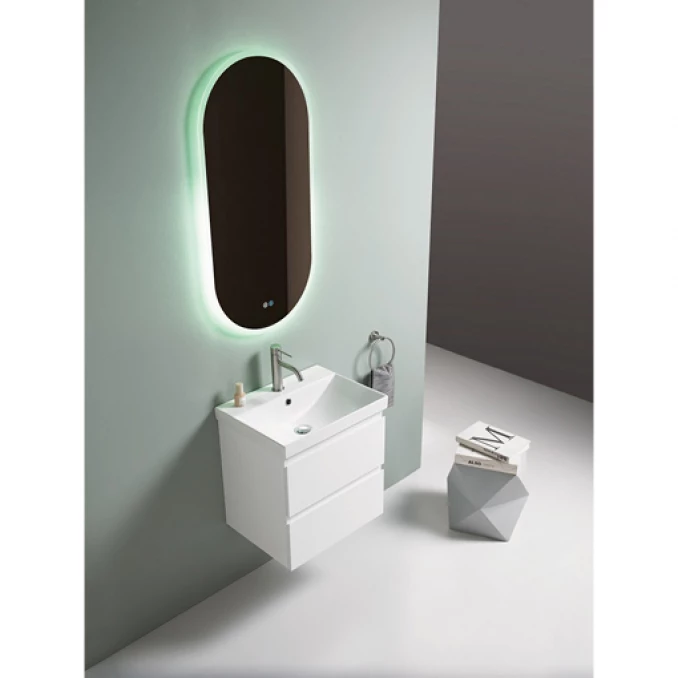 Toaletni ormarić UNILINE LUMA 500 sa lavaboom. soft close dve fioke 510x396x480