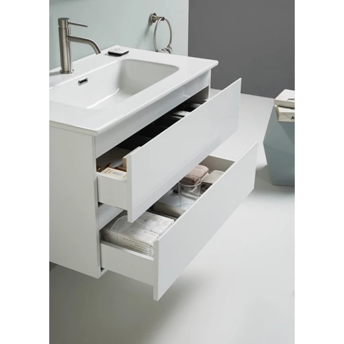 Toaletni ormarić UNILINE LUMA 800 sa lavaboom. soft close dve fioke 813x464x480