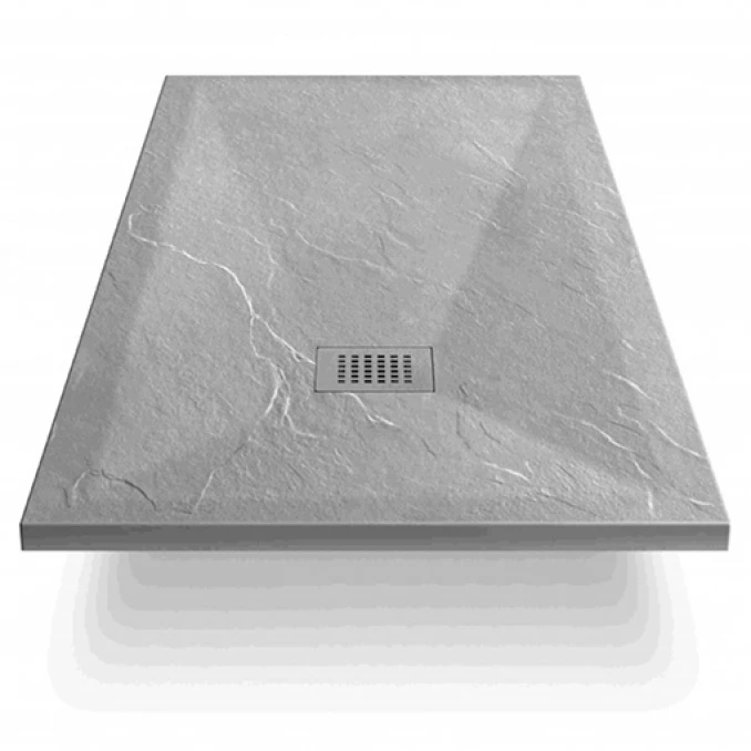 Tuš kadica COPEN SLATE LIGHT GRAY 1000x800x25 sa S/S light gray rešetkom