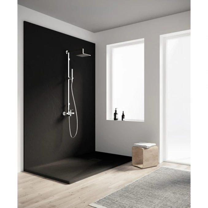 Tuš kadica COPEN SLATE BLACK 1200x800x25 sa S/S black rešetkom
