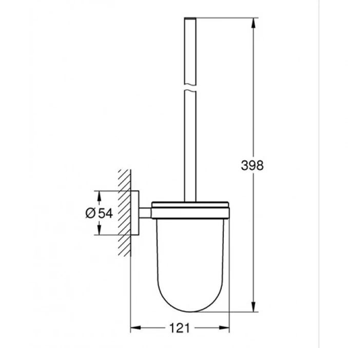 Wc četka GROHE ESSENTIALS hard graphite